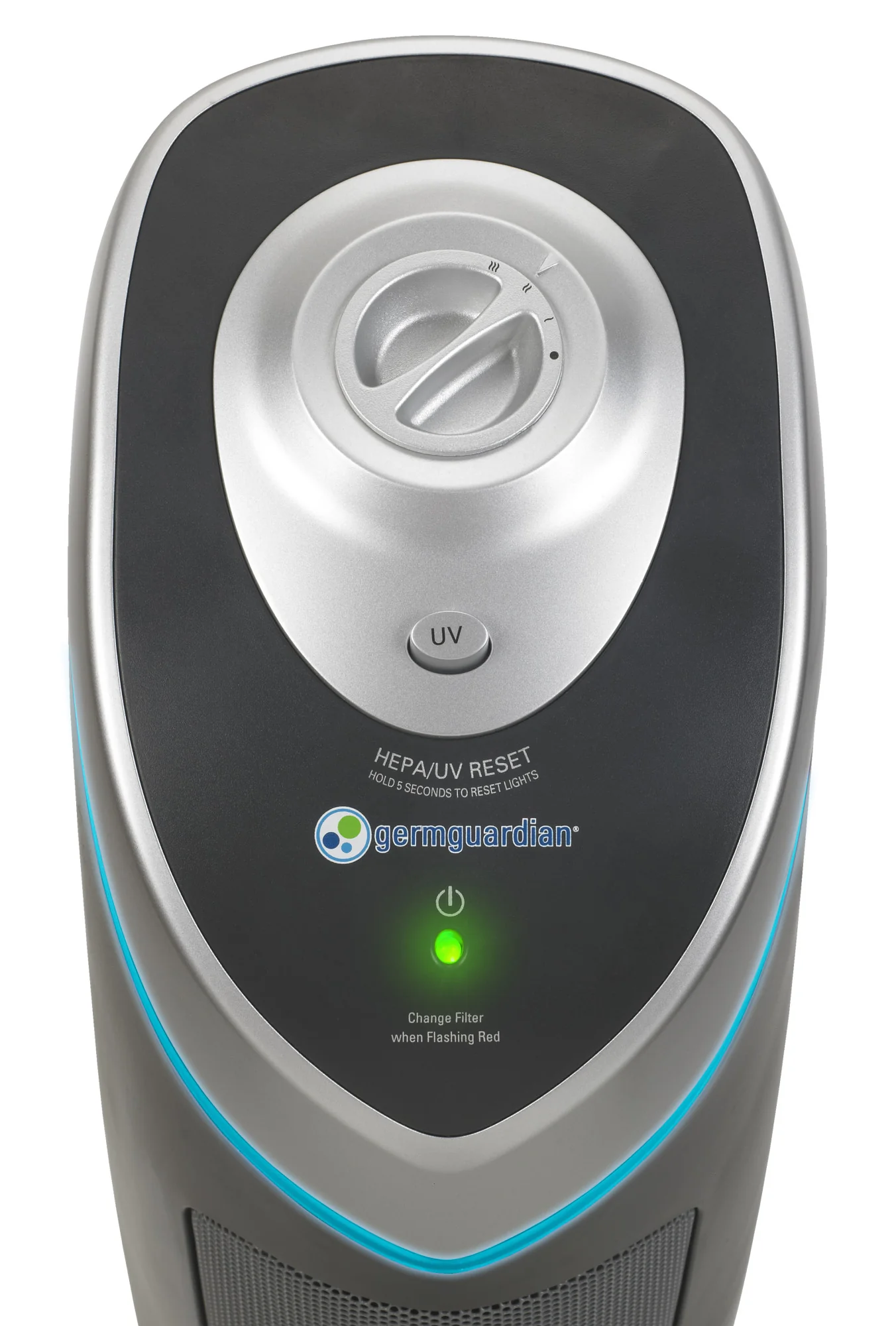 GermGuardian AC5000 HEPA PURE™ 28" Tower Air Purifier (3-speed 3-stage UV-C filtration, black) - Image 6