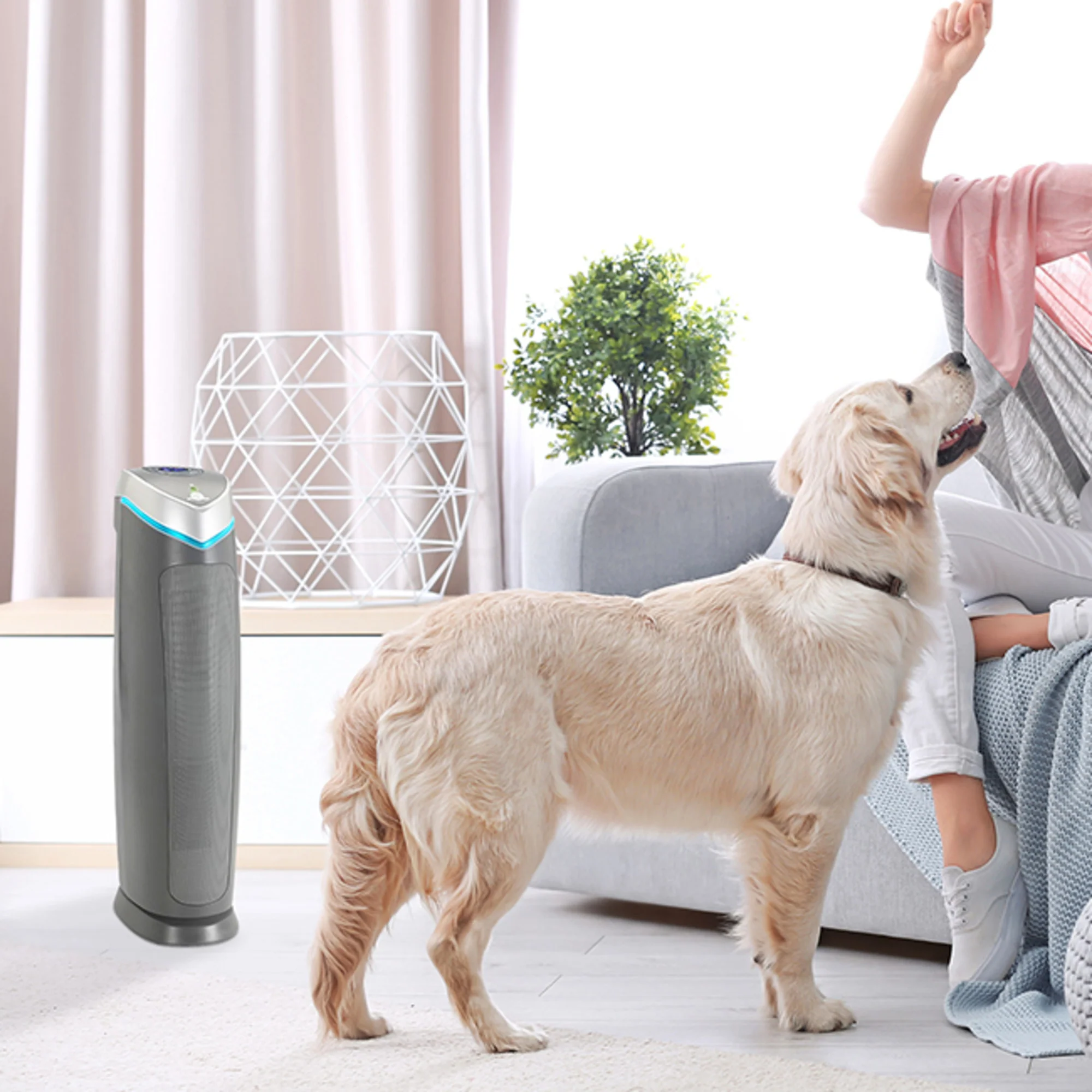 GermGuardian AC5250 PET PURE™ 28" Tower Air Purifier (5-speed 3-stage UV-C filtration, gray) - Image 13