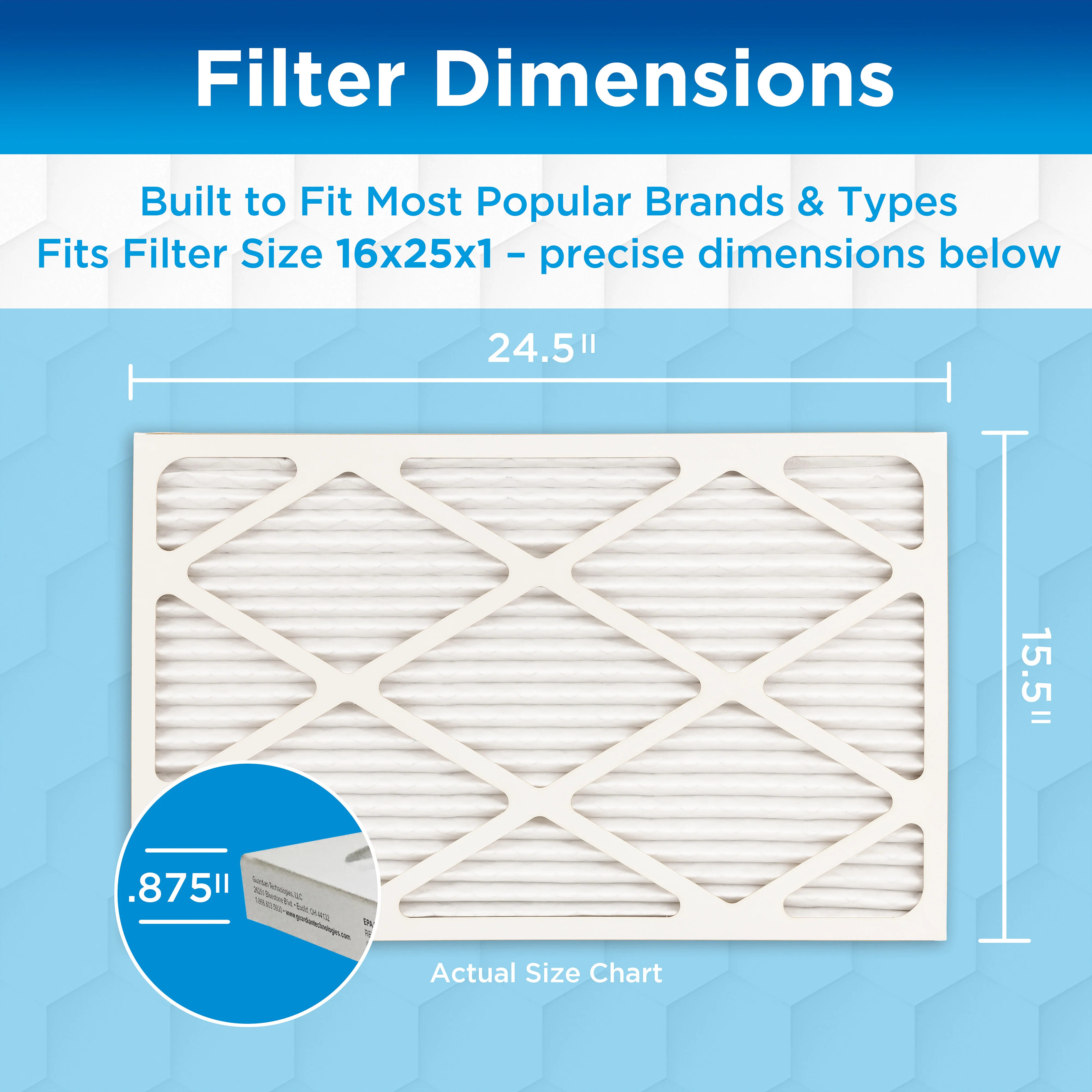 GermGuardian AC Furnace Air Filter 16x25x1 (4 count) - Image 5