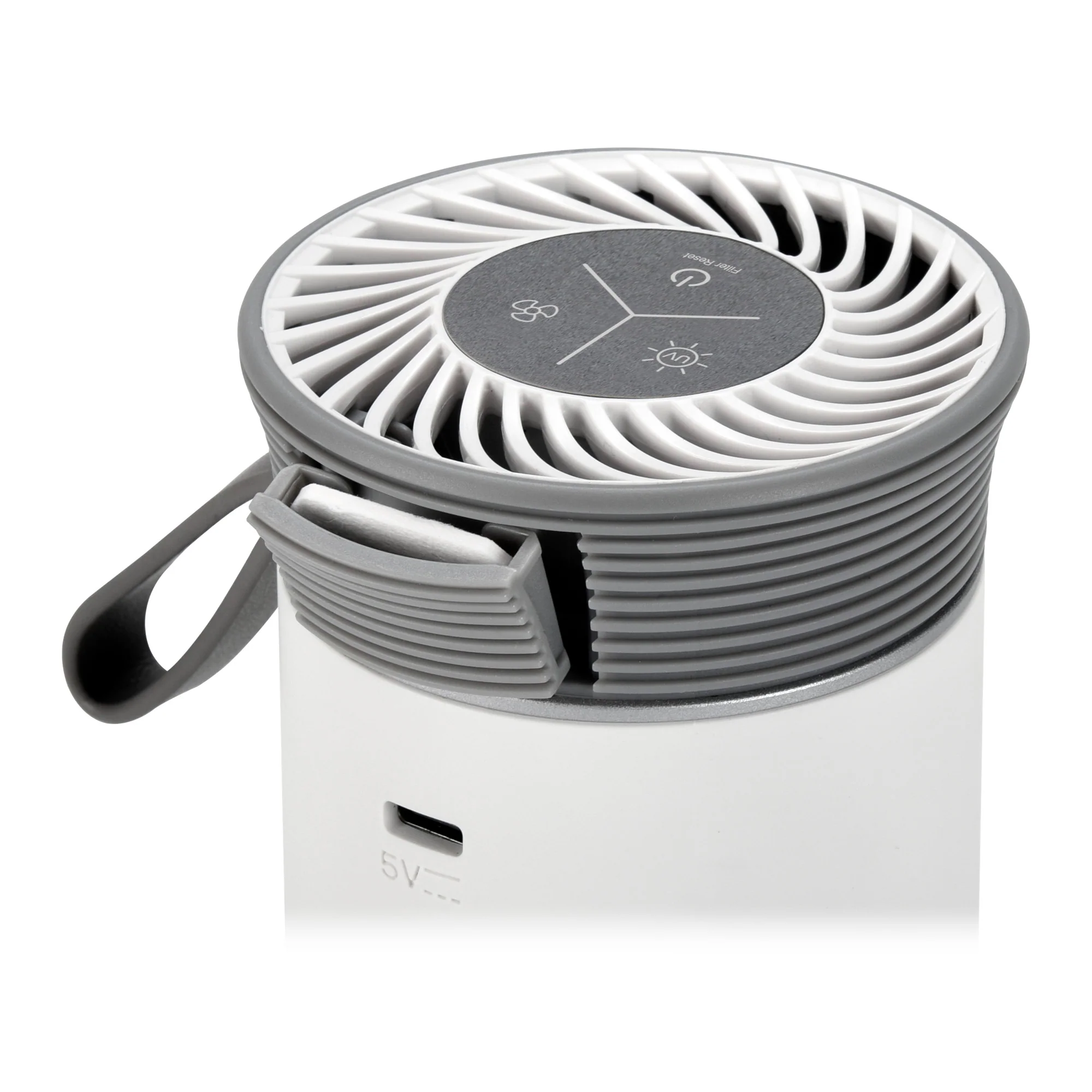 GermGuardian AC085 7" Portable Table Top Air Purifier (2-speed 3-stage UV-C filtration, white) - Image 10