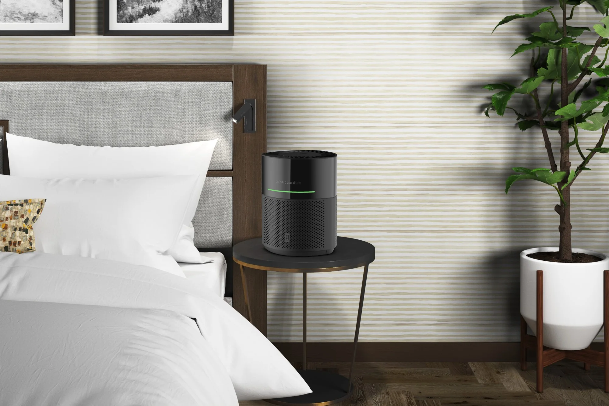 GermGuardian AC3000 HEPA PURE™ 14" Table Top Air Purifier & Air Quality Sensor (360° 3-speed 4-stage UV-C filtration, black) - Image 10