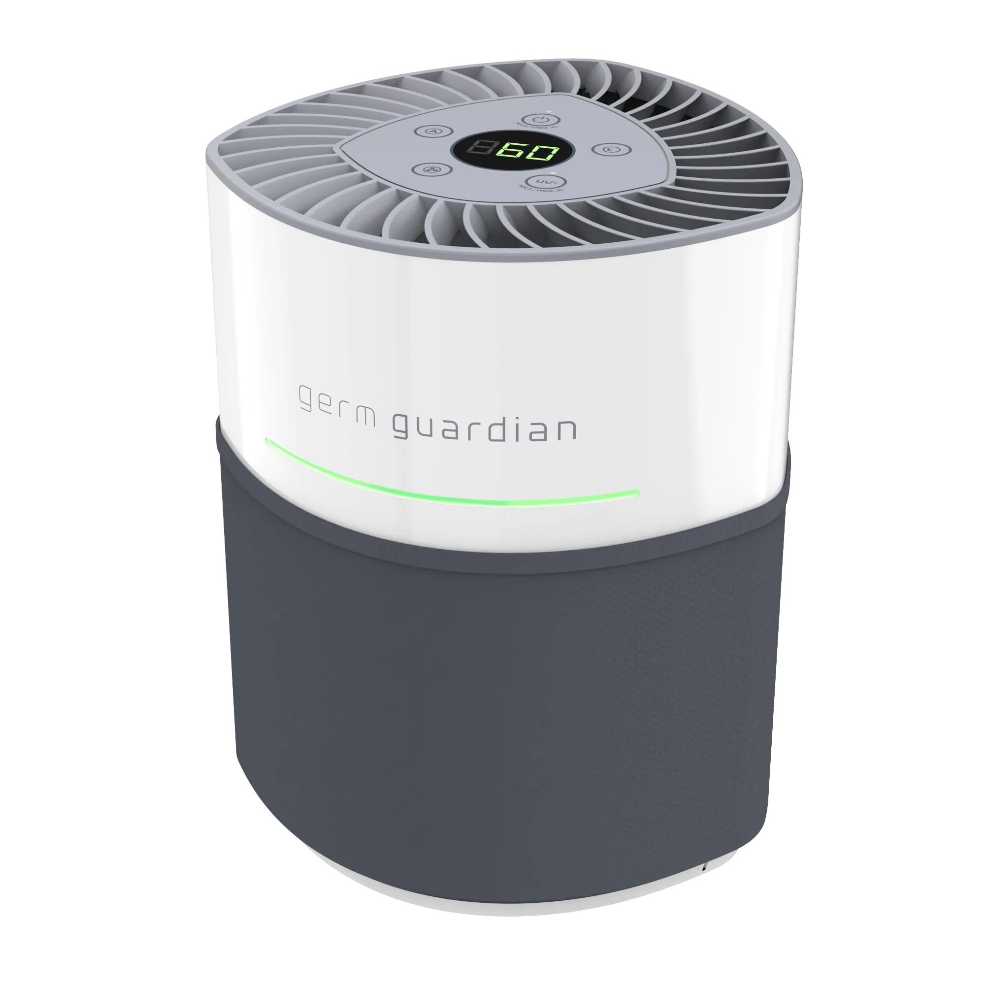 GermGuardian AC3050 AirSafe+ HEPA PURE™ 14" Table Top Air Purifier & Air Quality Sensor (360° 3-speed 4-stage UV-C filtration, white/gray) - Image 11