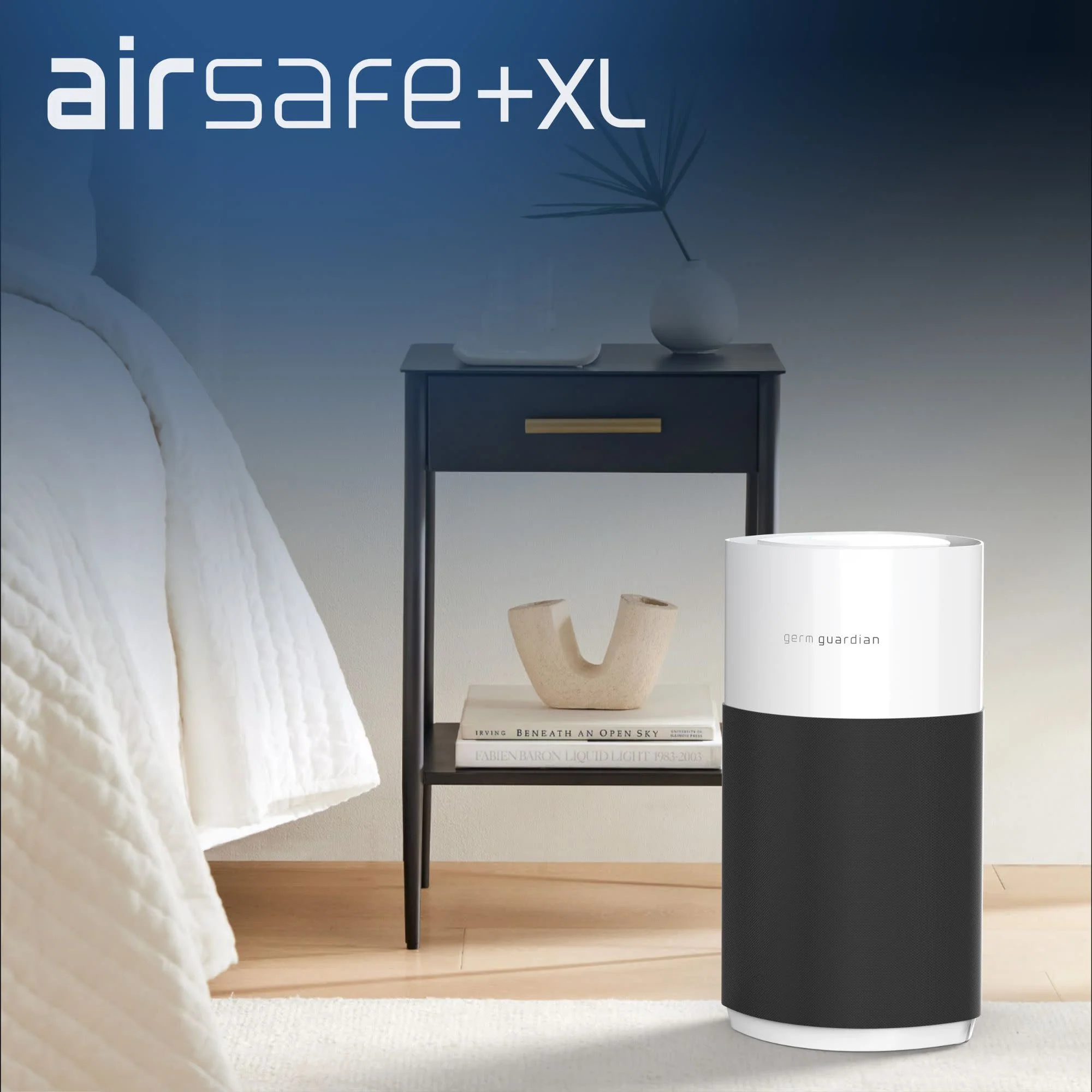 GermGuardian AC3250 AirSafe+ HEPA PURE™ 20" Smart Tower Air Purifier (360° 10-speed 4-stage UV-C filtration, black/white) - Image 17