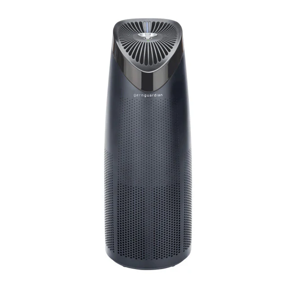 GermGuardian AC4625 HEPA PURE™ 22" Tower Air Purifier (360° 3-speed 4-stage UV-C filtration, black)