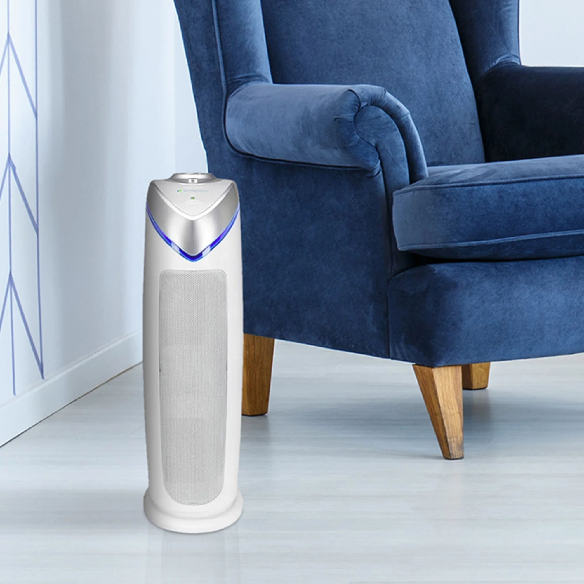 GermGuardian AC4825 HEPA PURE™ 22" Tower Air Purifier (3-speed 3-stage UV-C filtration, white) - Image 9
