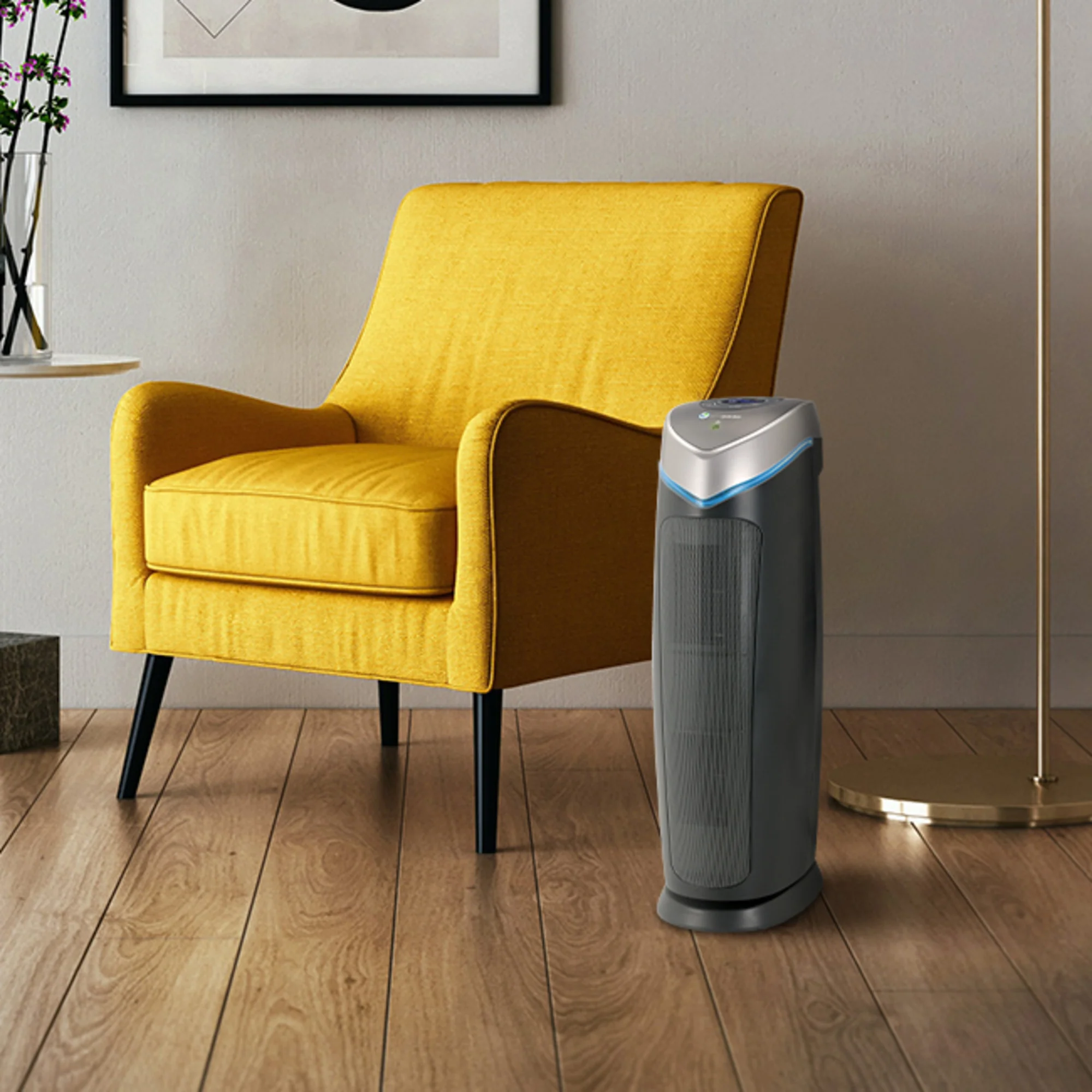 GermGuardian AC4870 HEPA PURE™ 22" Tower Air Purifier (5-speed 3-stage UV-C filtration, black) - Image 7