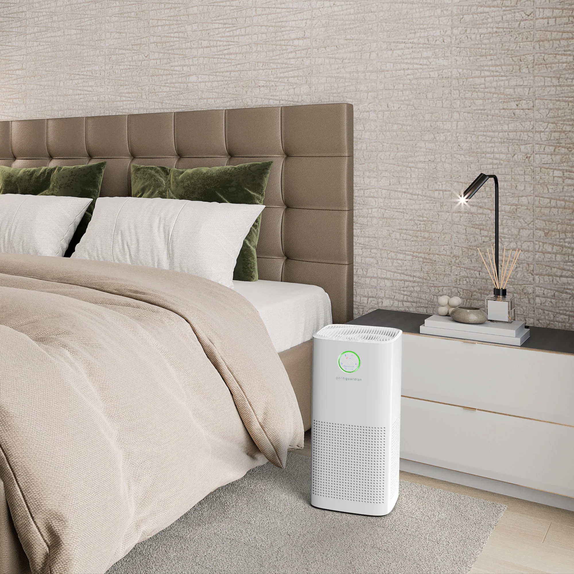 GermGuardian AC5109 HEPA PURE™ 24" Console Air Purifier (360° 4-speed 4-stage UV-C filtration, white) - Image 9