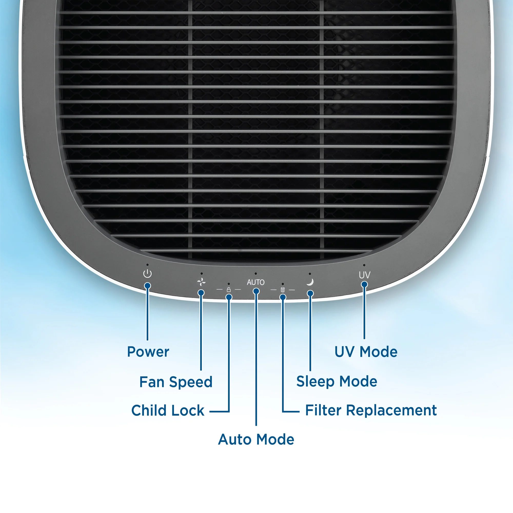 GermGuardian AC9600 HEPA PURE™ 26" Console Air Purifier (3-speed 4-stage filtration, white) - Image 3