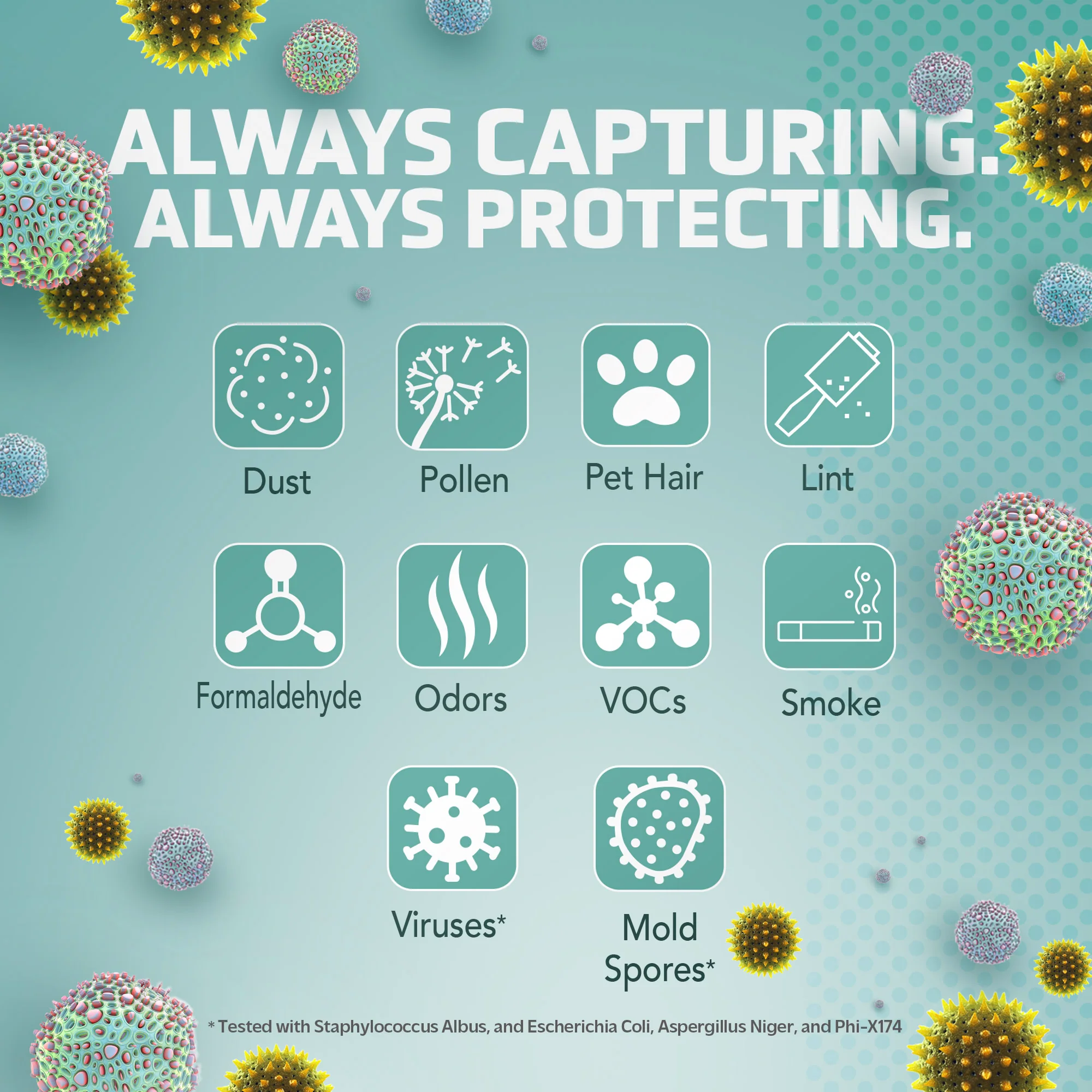 GermGuardian AP3151 AirSafe Air Purifier with 360 Degree HEPA 13 Filter and Air Quality Sensor - Image 8