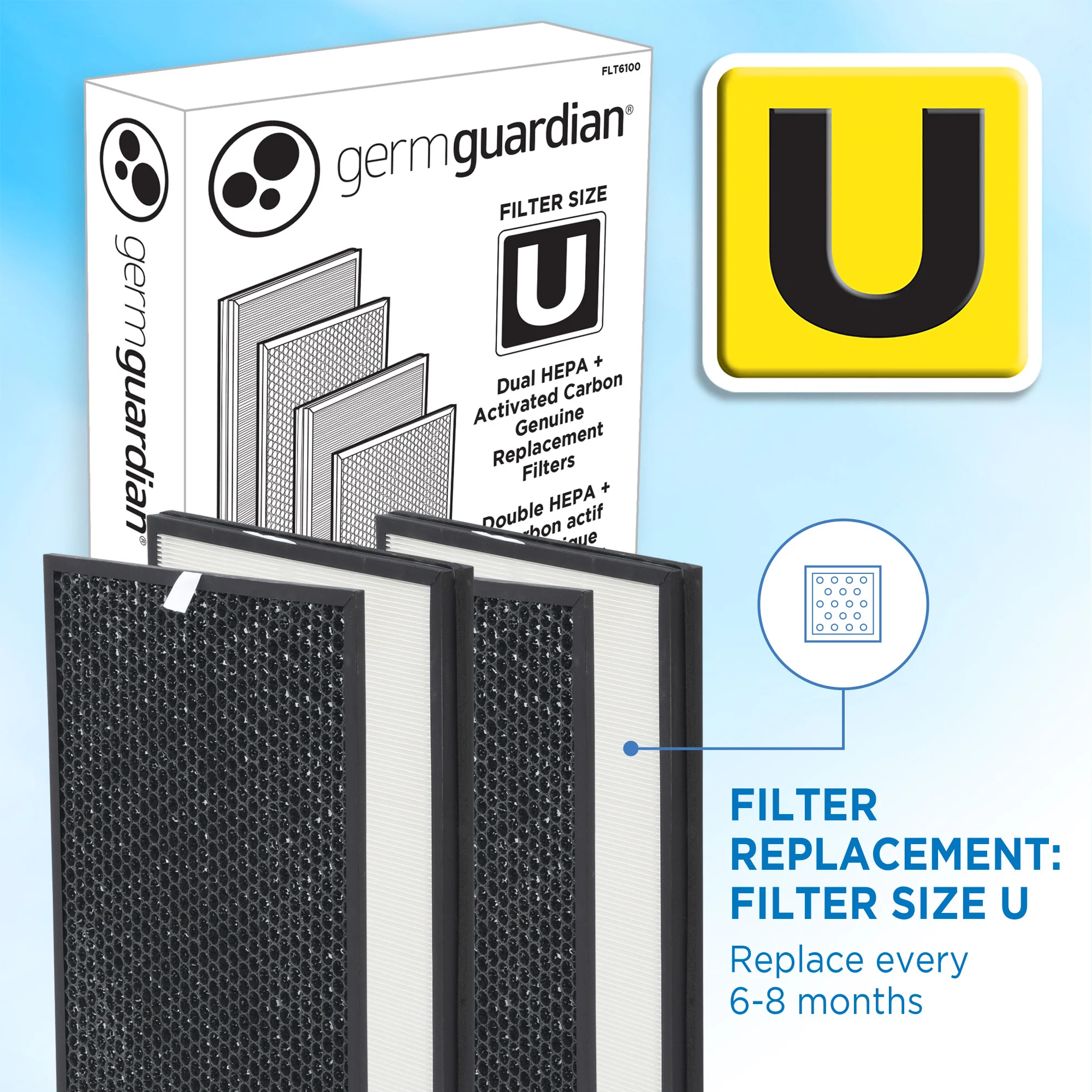 GermGuardian FLT6100 HEPA PURE™ Air Purifier Filter U - Image 6