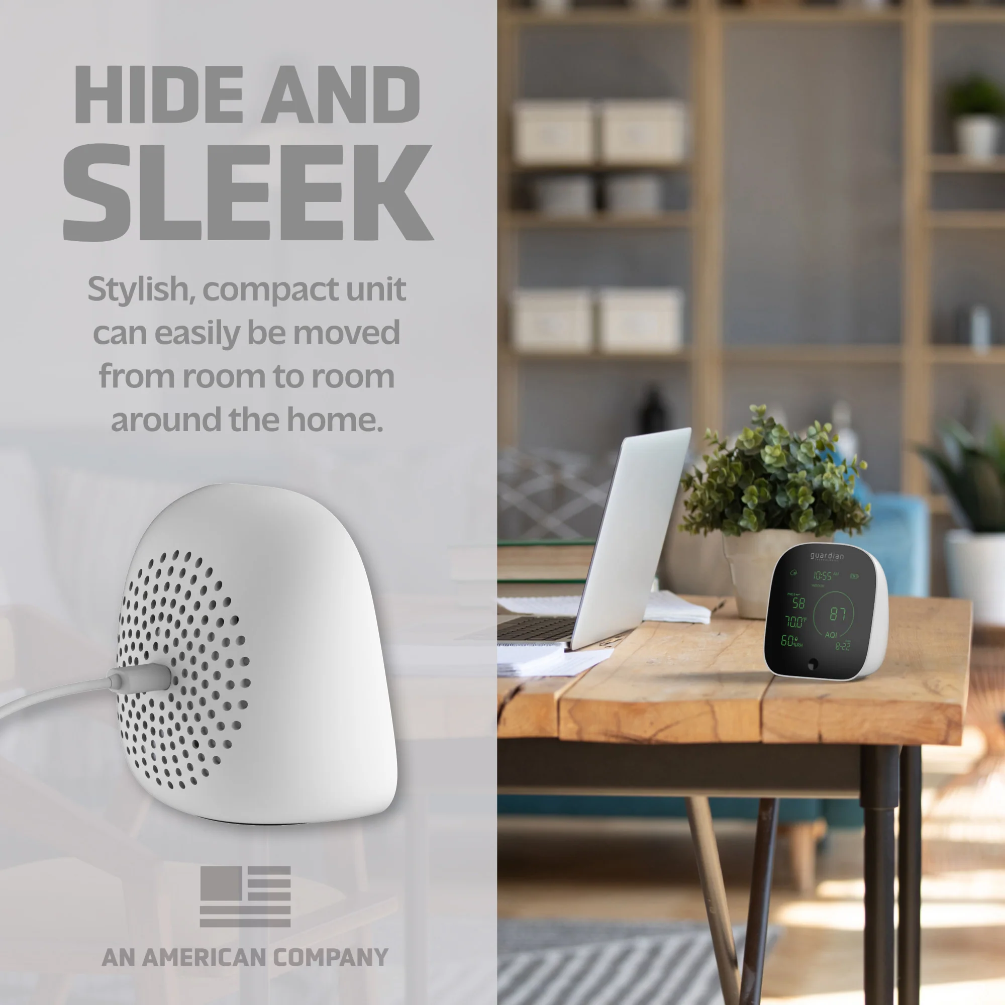 GermGuardian AQM101 Smart Air Quality Monitor (white) - Image 5