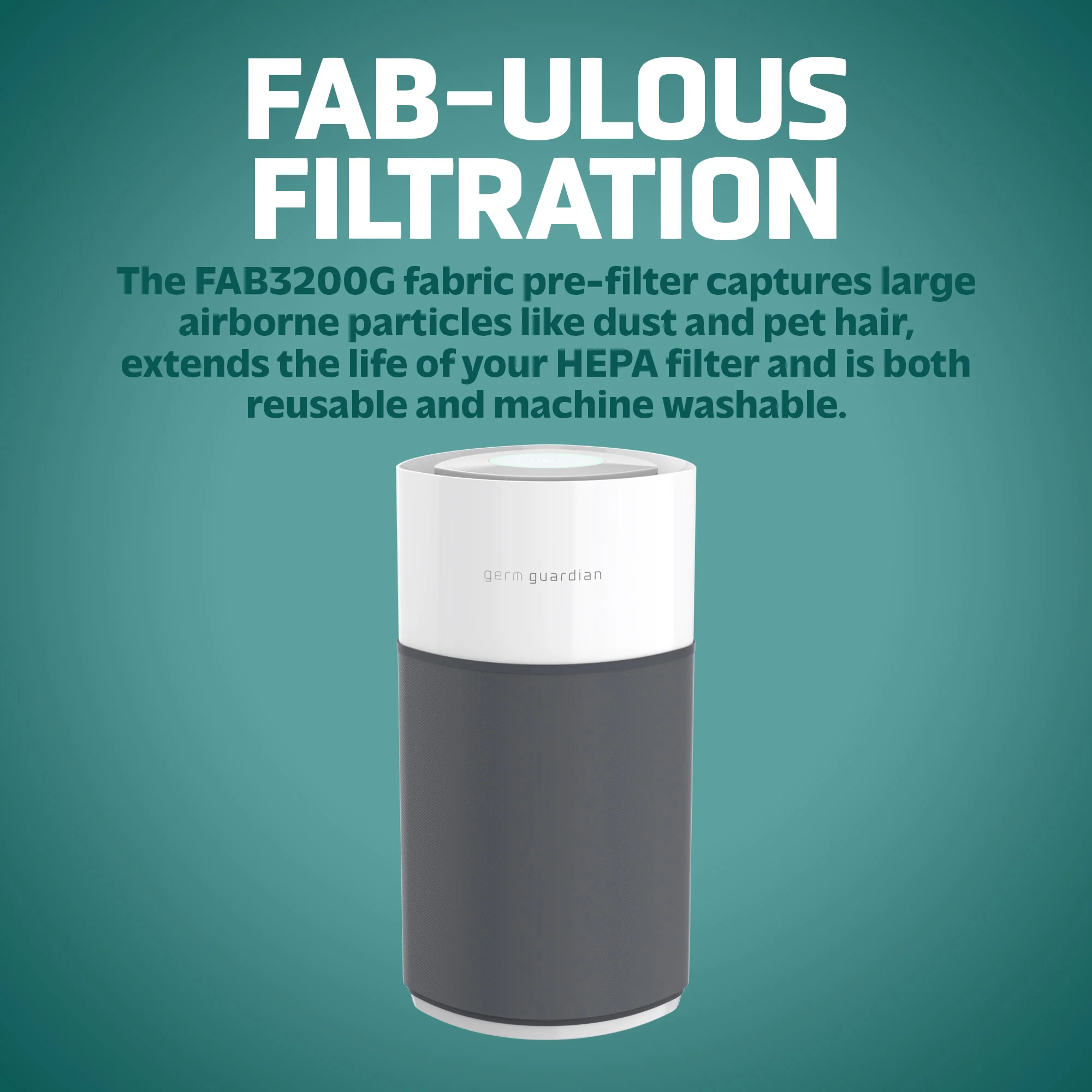 GermGuardian FAB3200 Fabric Pre-Filter (gray) - Image 3