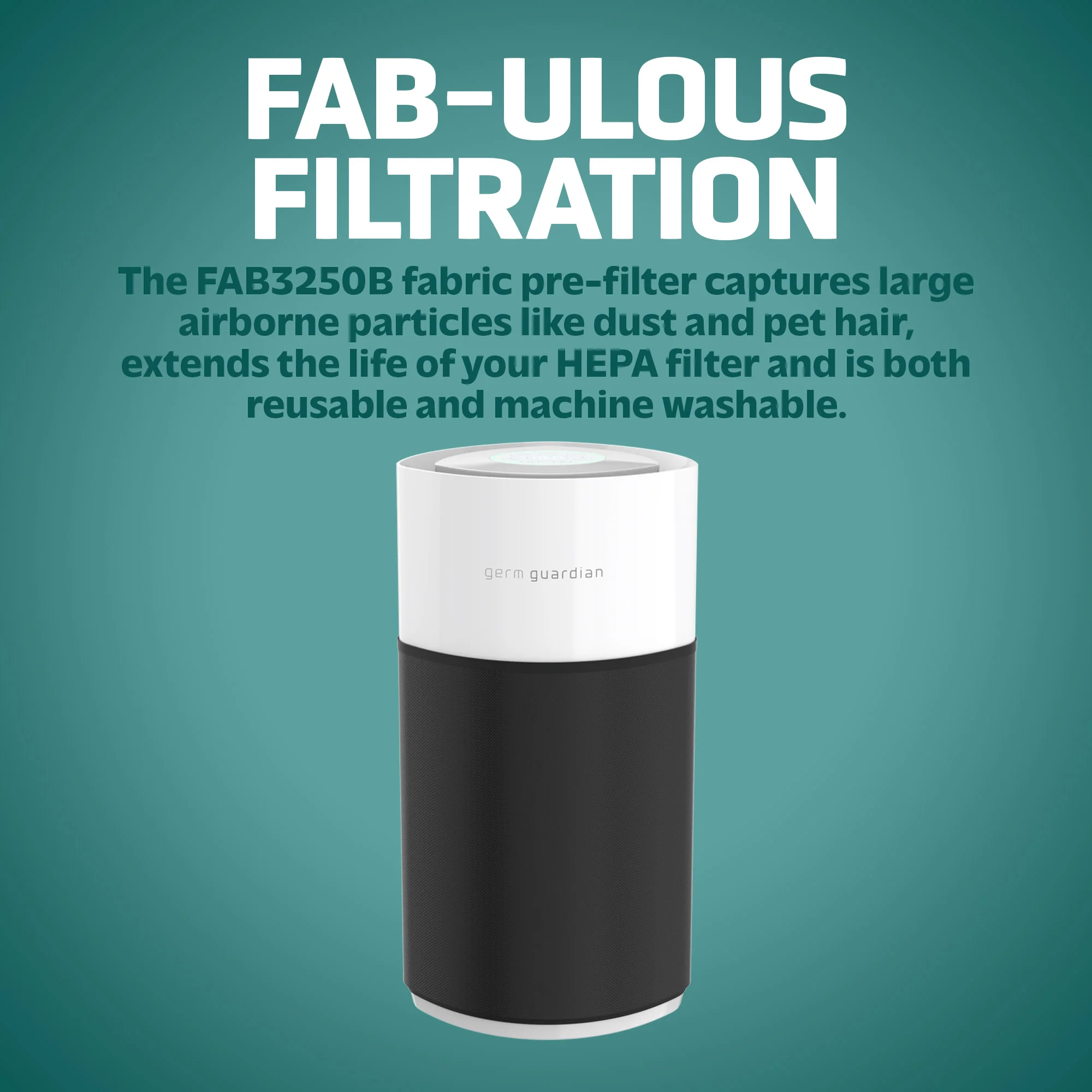 GermGuardian FAB3200 Fabric Pre-Filter (black) - Image 3