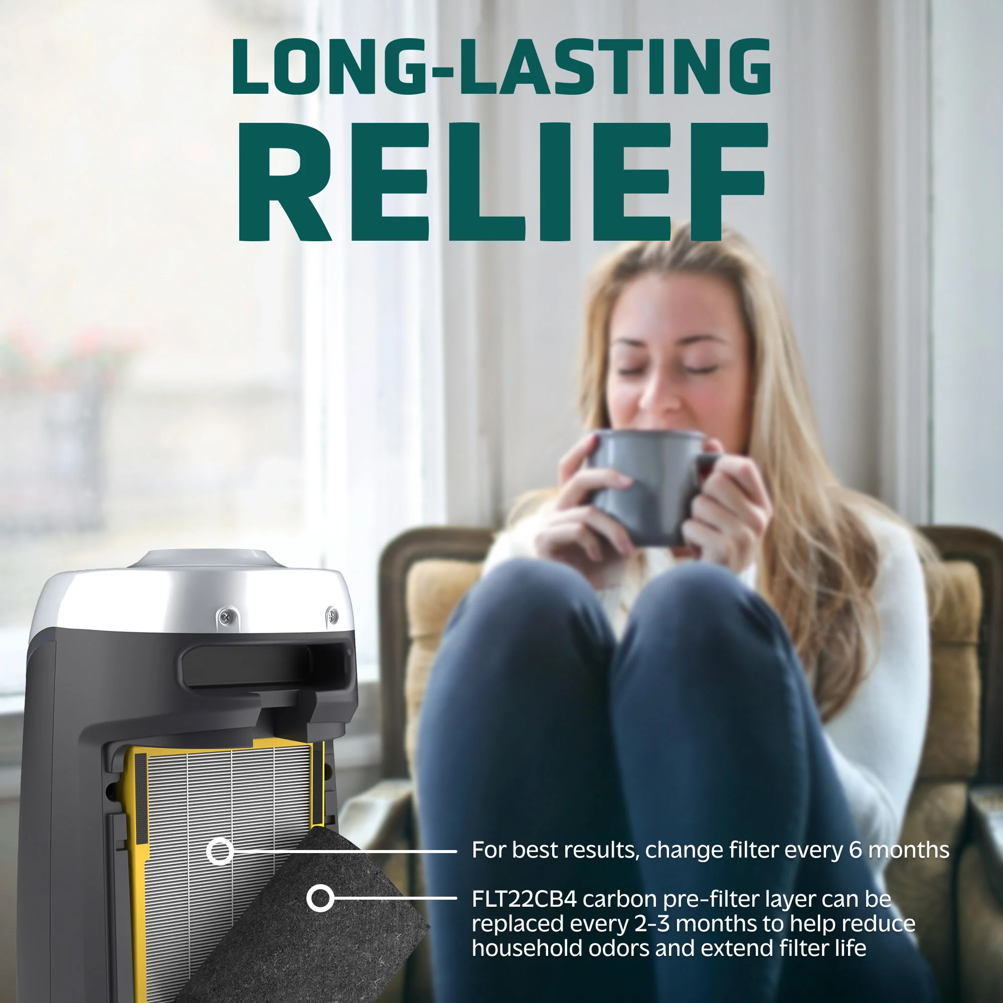 GermGuardian FLT4825 HEPA PURE™ Air Purifier Filter B - Image 3