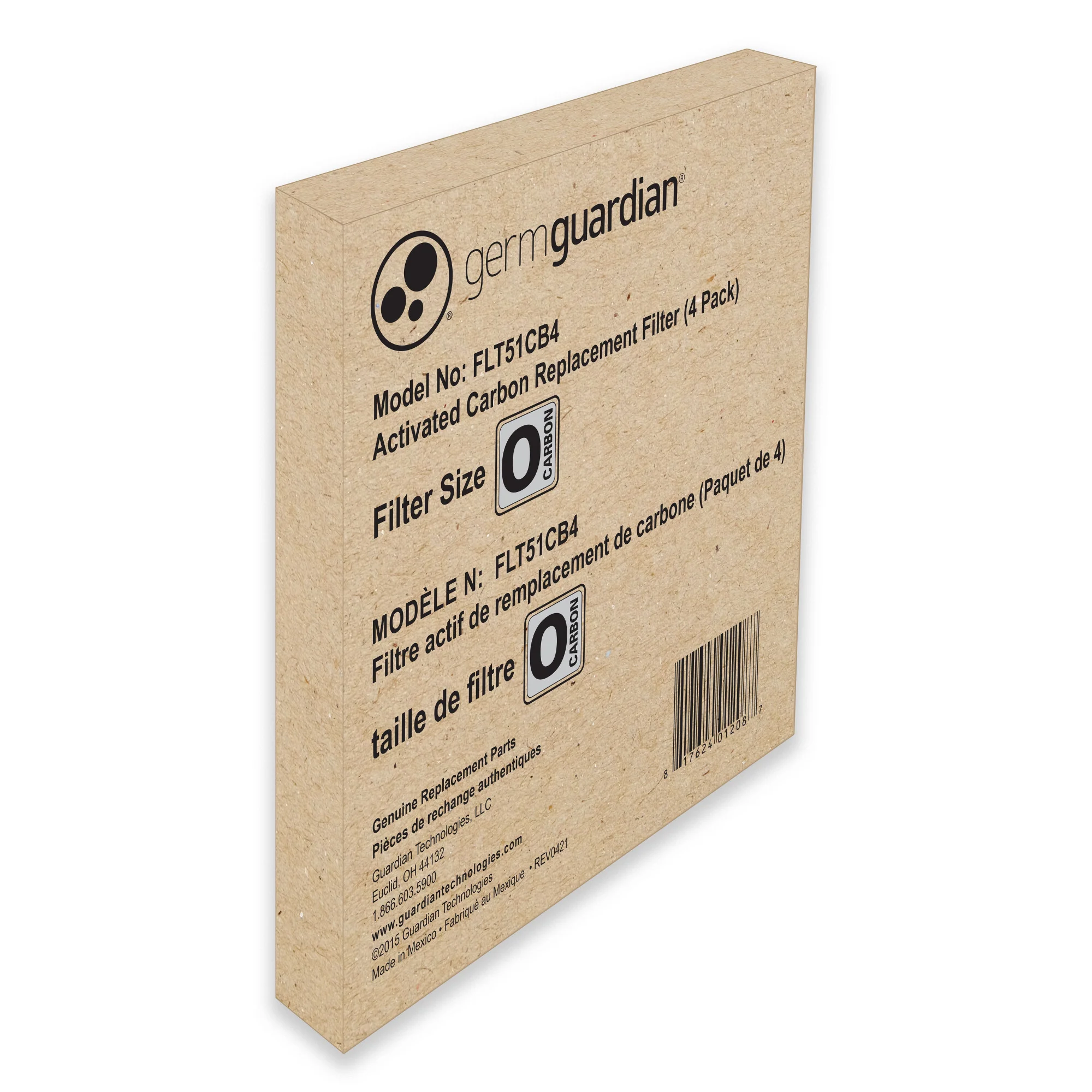 GermGuardian FLT51CB4 Carbon Replacement Filter O for AC5109W Air Purifier, 4 Pack - Image 6