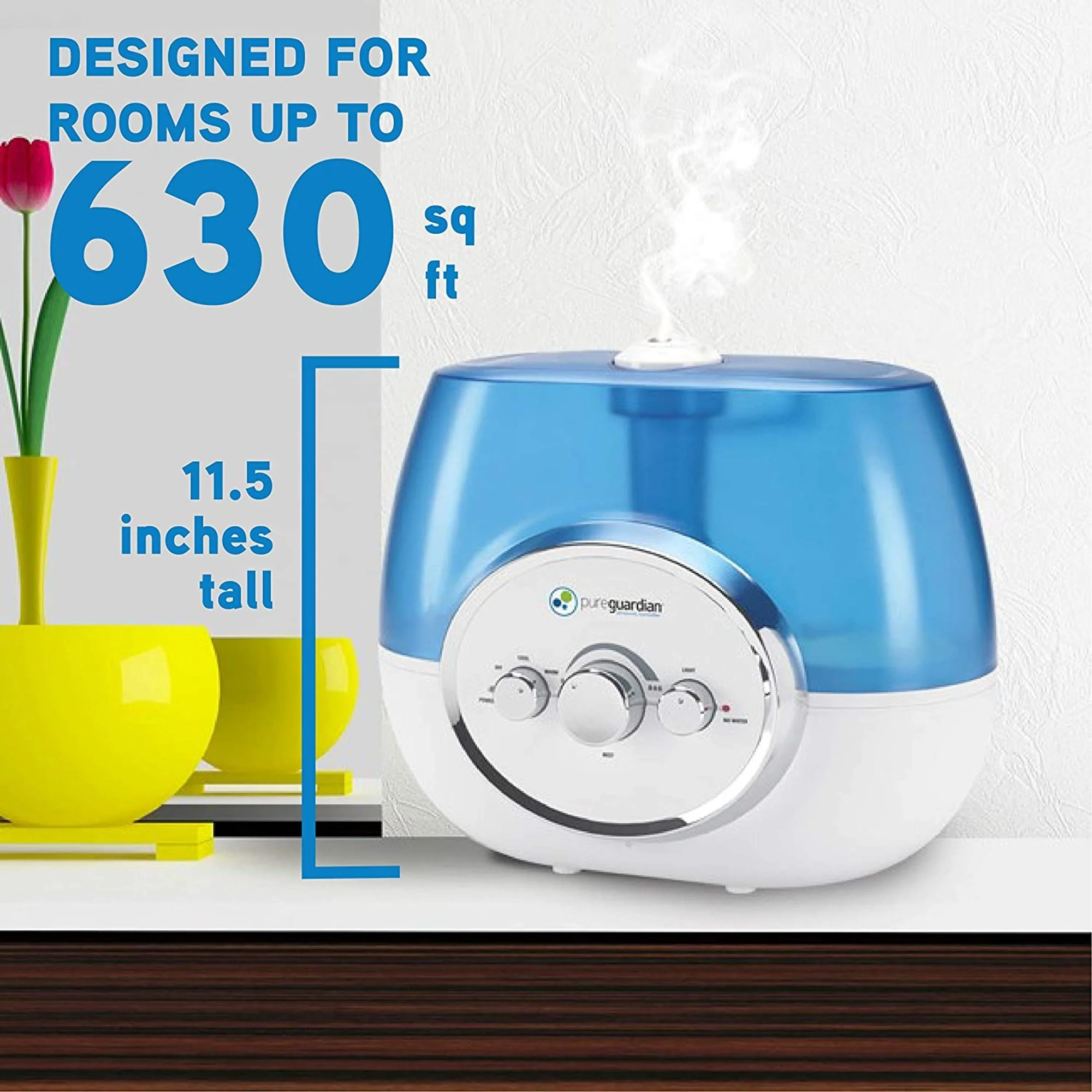 PureGuardian H1510 Ultrasonic Warm Mist & Ultrasonic Cool Mist Humidifier - Image 4