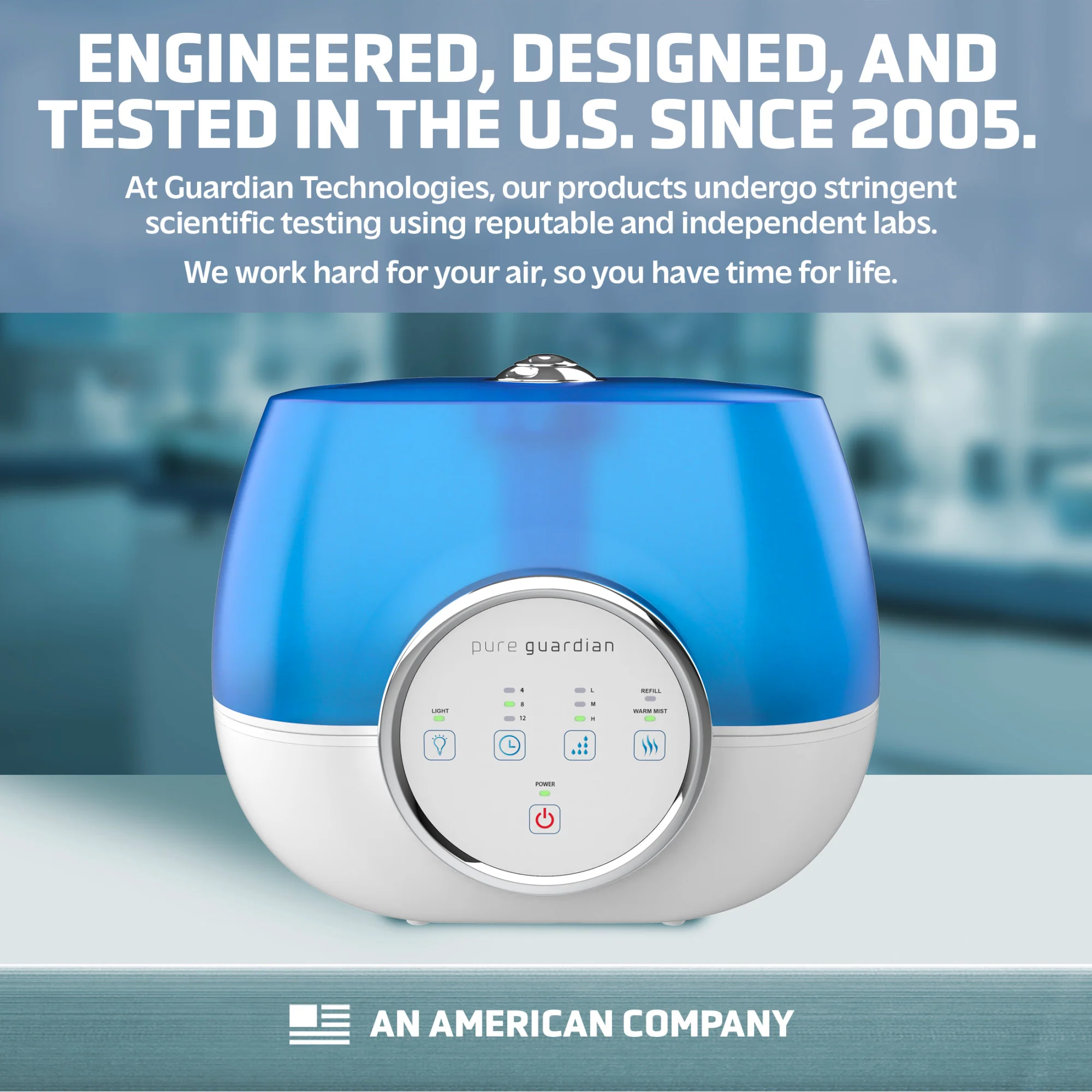 PureGuardian H4810AR 2-Gallon Ultrasonic Warm Mist & Cool Mist Humidifier with Aromatherapy Tray - Image 7