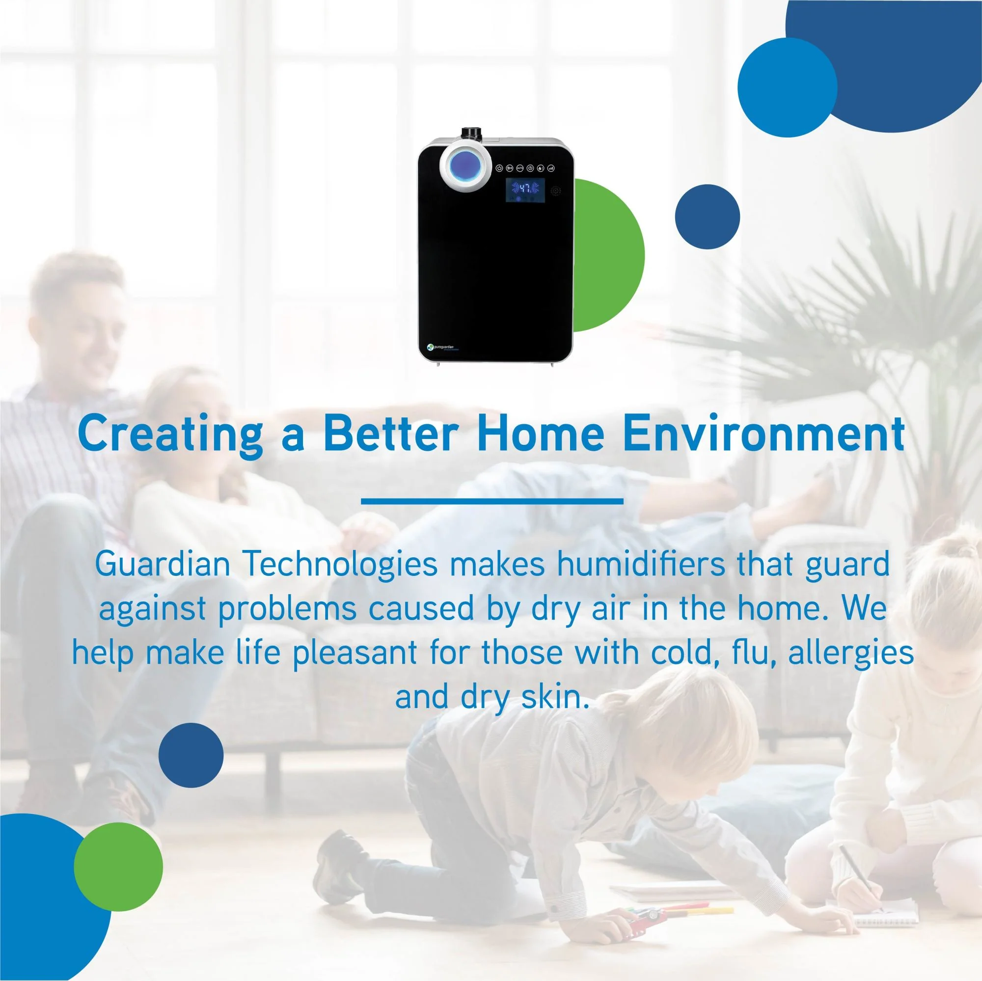 PureGuardian H8000B Elite Ultrasonic Warm Mist & Ultrasonic Cool Mist Digital Humidifier with Extendable Wand - Image 2