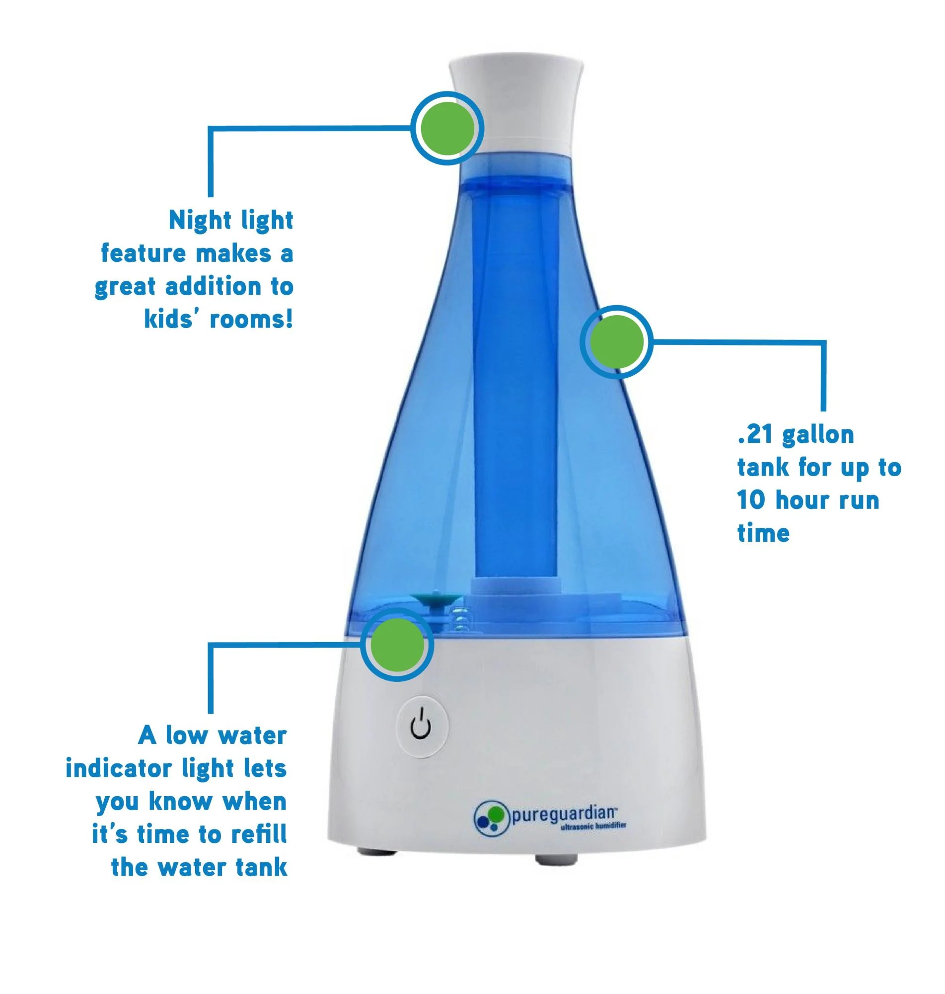 PureGuardian H920BL Ultrasonic Cool Mist Humidifier - Image 3