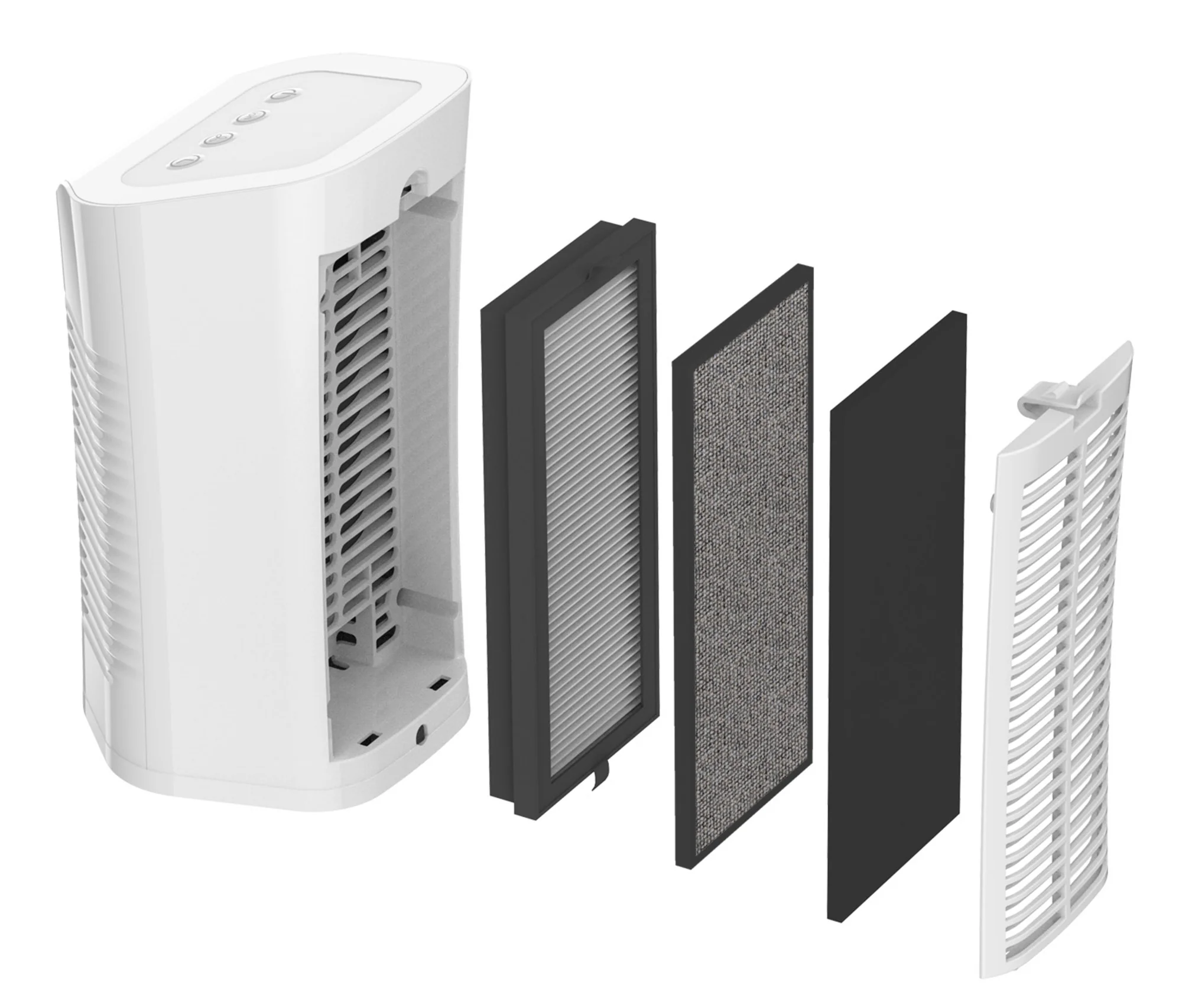 Lasko HF11200 HEPA 11" Table Top Air Purifier (3-speed 3-stage filtration, white) - Image 3