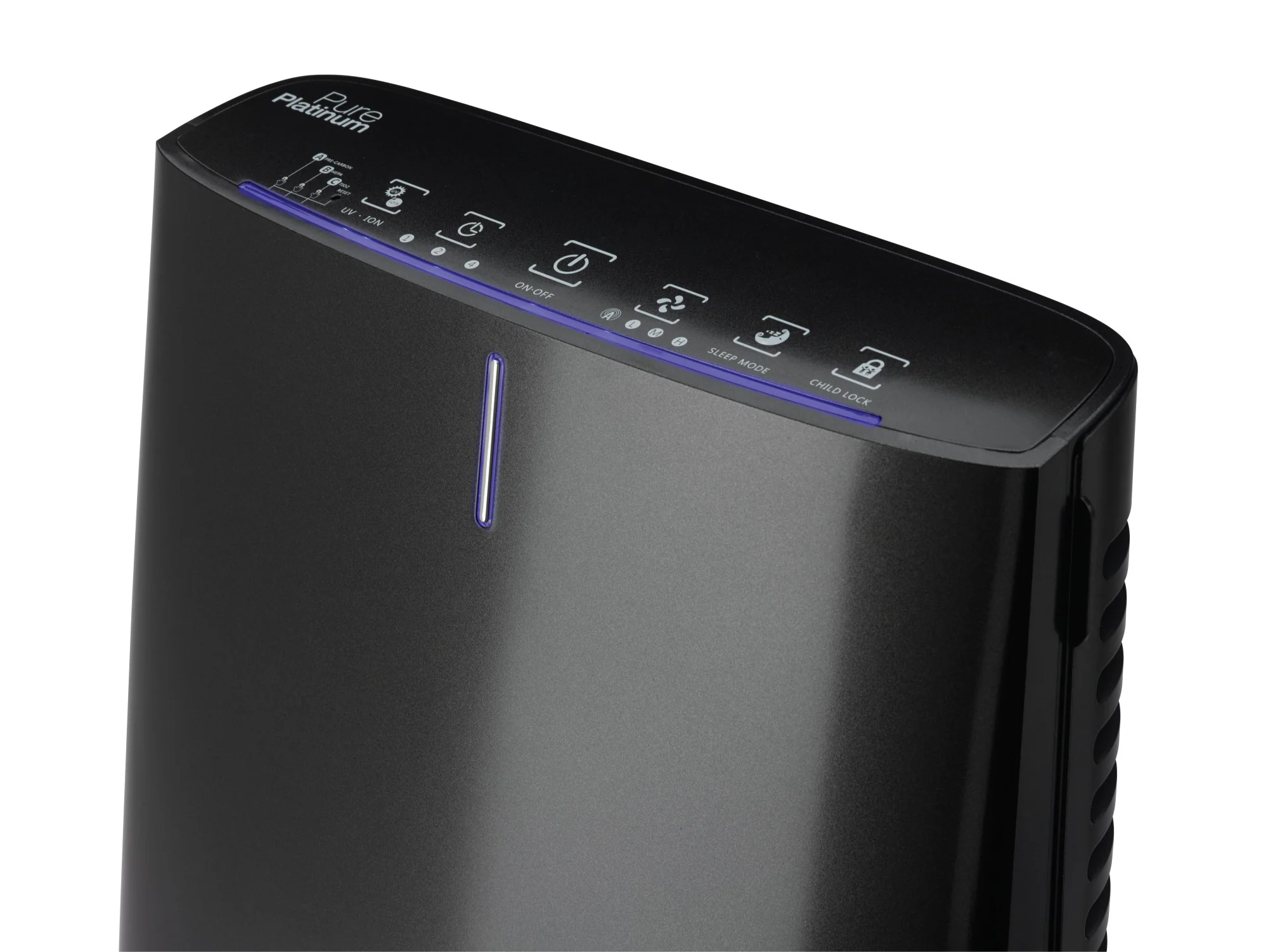Lasko HF25630 Pure Platinum HEPA 28" Console Air Purifier (3-speed 3-stage UV-C filtration, black) - Image 11
