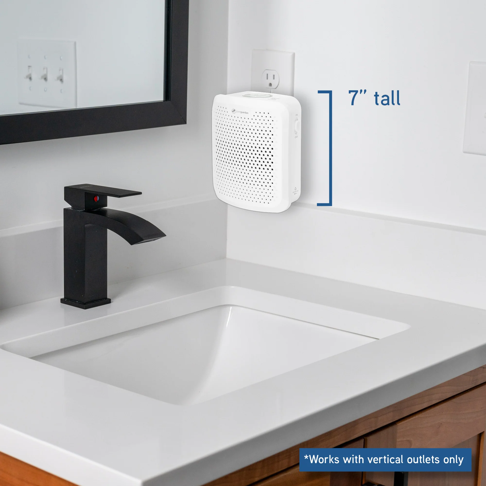 PureGuardian AP201 7" Pluggable Air Purifier (2-stage filtration, white) - Image 6