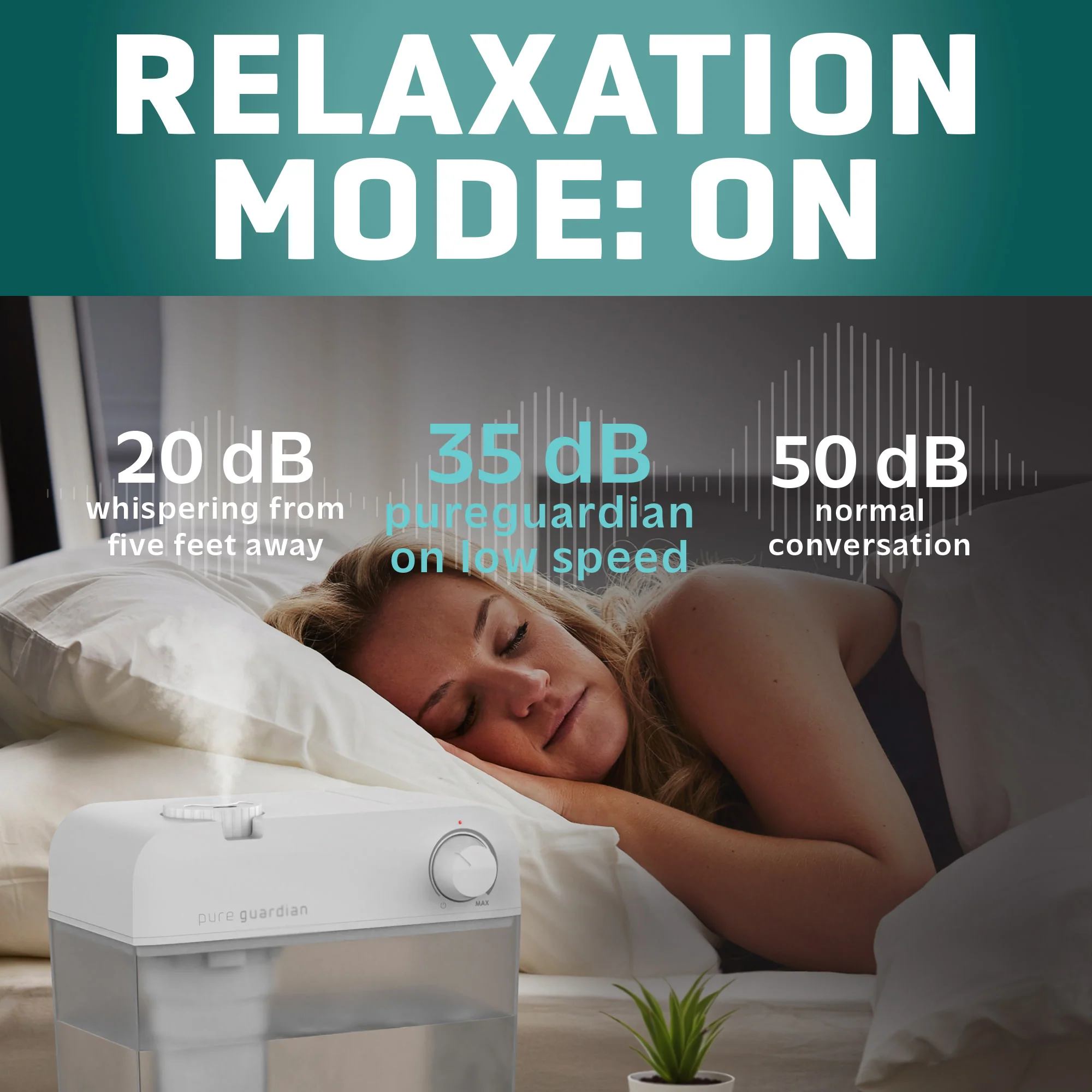 PureGuardian H1035W 40-Hour, 1-Gallon, Easy to Clean Cool Mist Ultrasonic Humidifier - Image 6