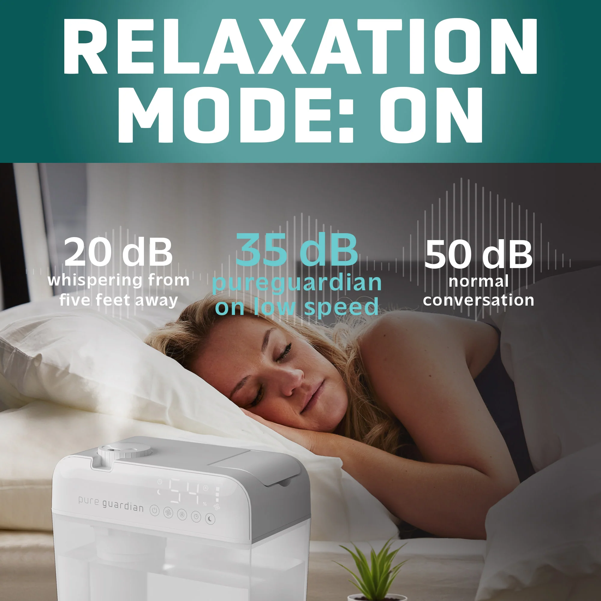 PureGuardian H1050W 1.2 Gallon Cool Mist Ultrasonic Humidifier, White - Image 6