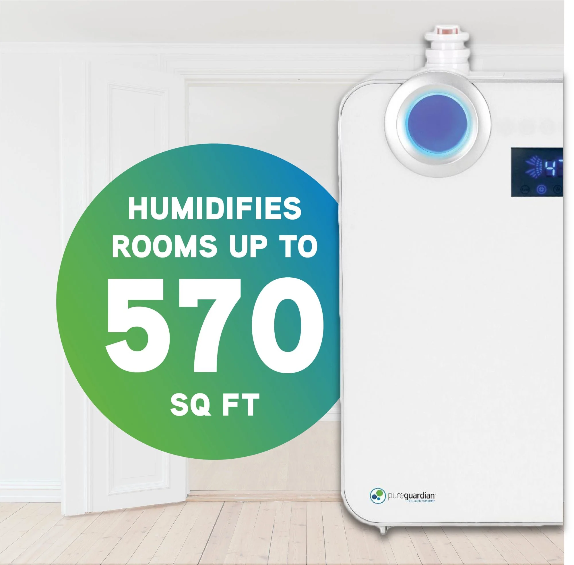 PureGuardian H7550 Elite Ultrasonic Warm Mist & Ultrasonic Cool Mist Humidifier - Image 2