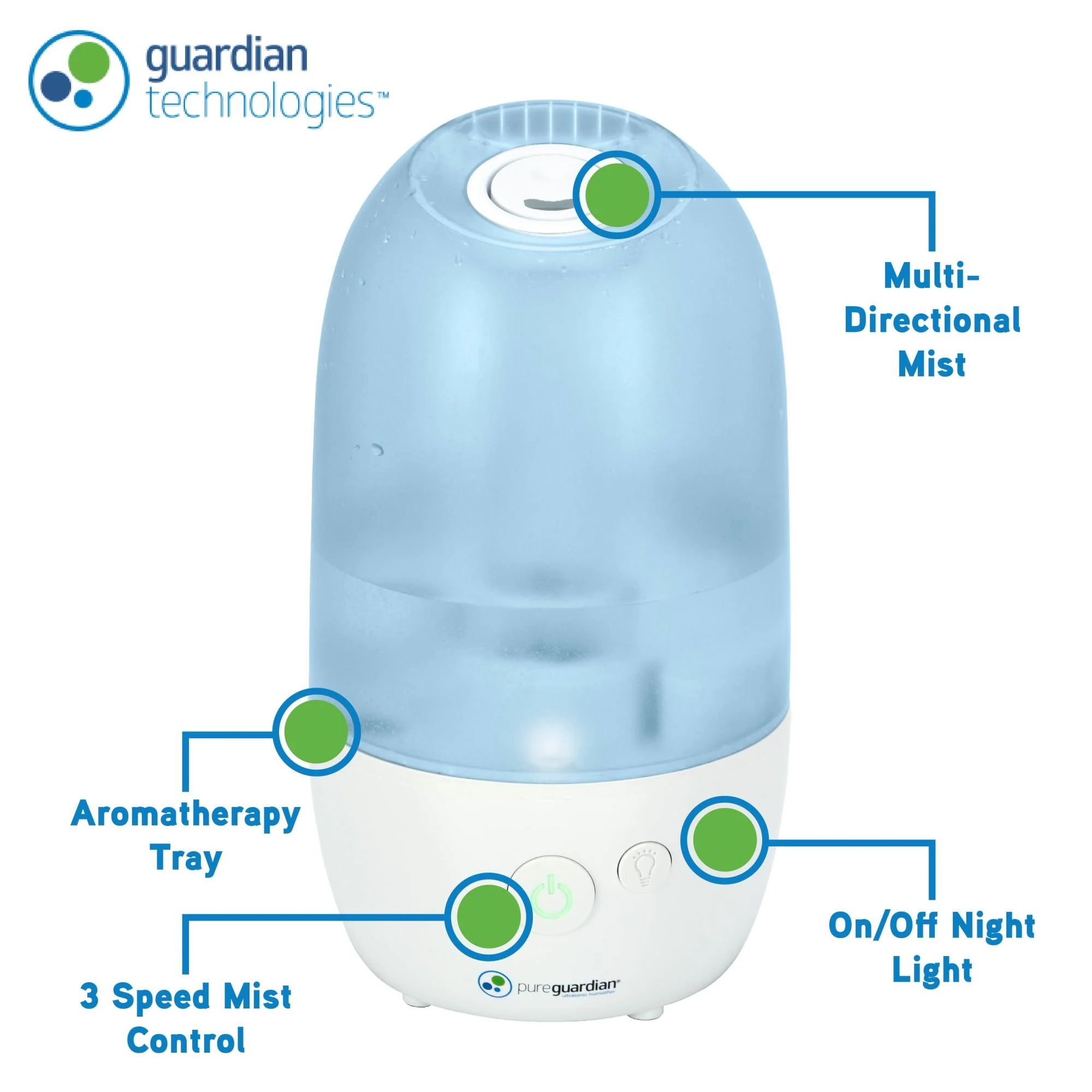 PureGuardian H975AR 1-Gallon Cool Mist Humidifier - Image 5
