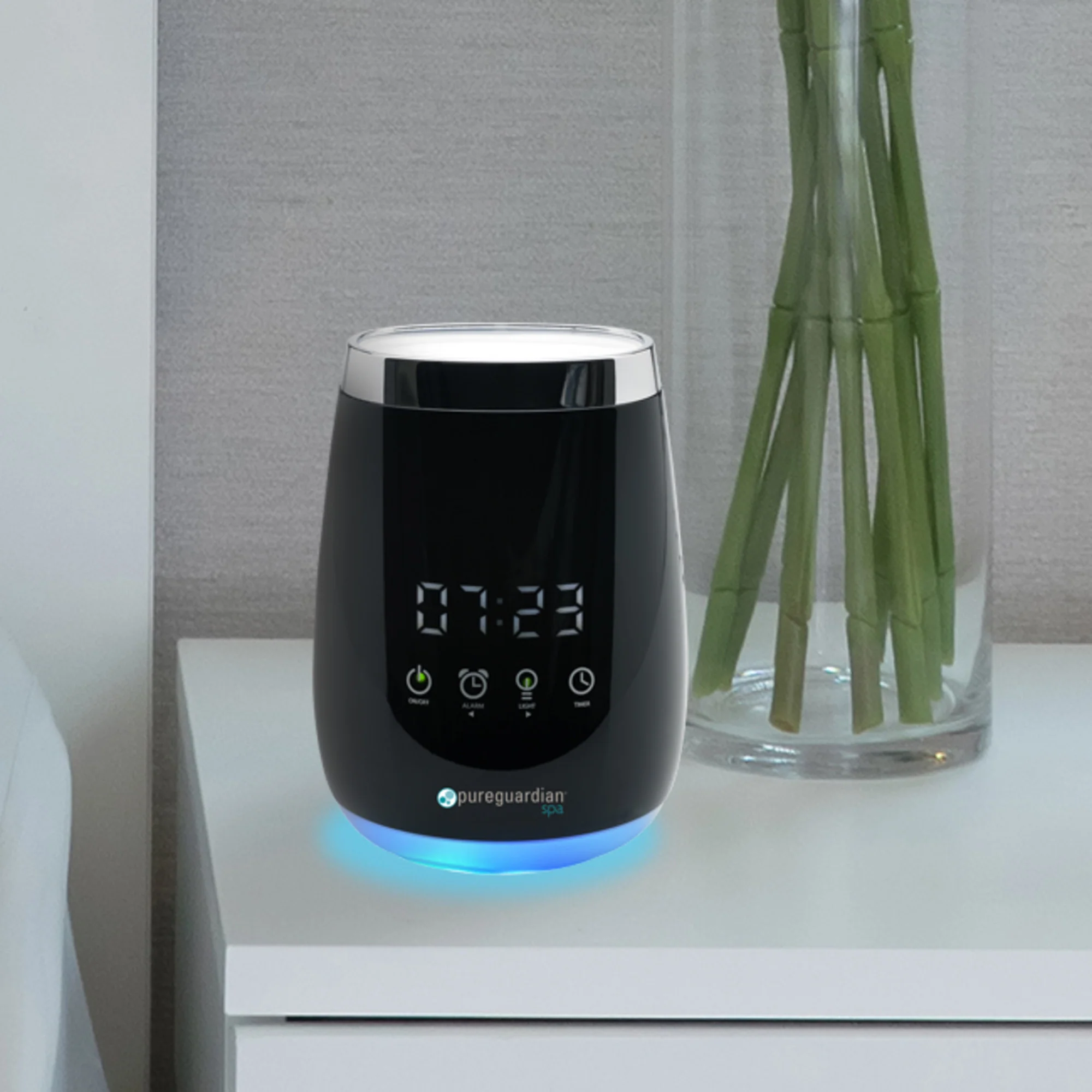 PureGuardian Spa SPA260CA Deluxe Ultrasonic Aromatherapy Essential Oil Diffuser with Touch Controls & Alarm Clock - Image 6